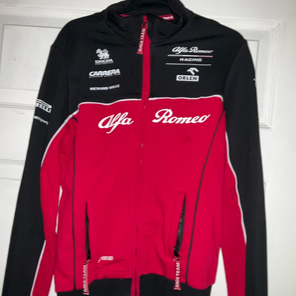 Alfa Romeo Racing Team Zip-Up Jacket - Red & Black